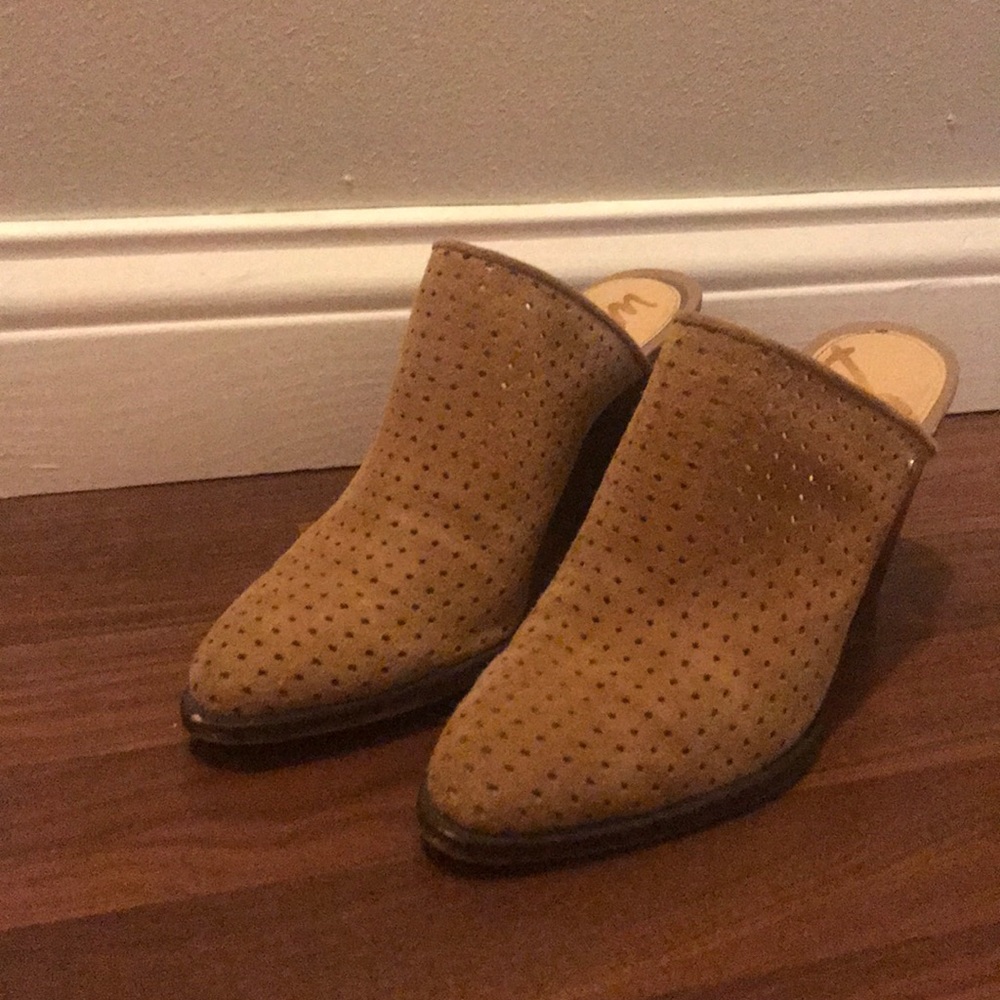 Sam Edelman heeled mules.